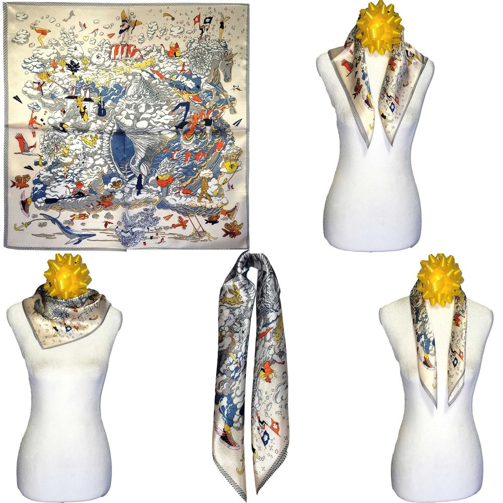 NWT Genuine 100% Mulberry Silk Satin Scarf 21"x21" Small Square Shawl 54521